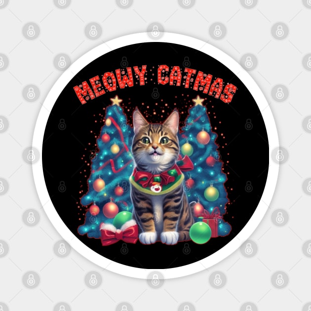 meowy catmas Magnet by sukhendu.12